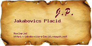 Jakabovics Placid névjegykártya